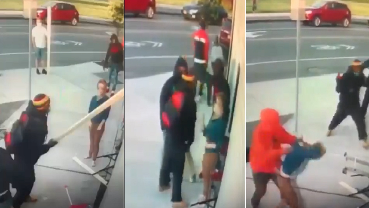 بالفيديو.. امرأة تتعرض للضرب المبرح أثناء محاولتها منع تخريب أحد المتاجر