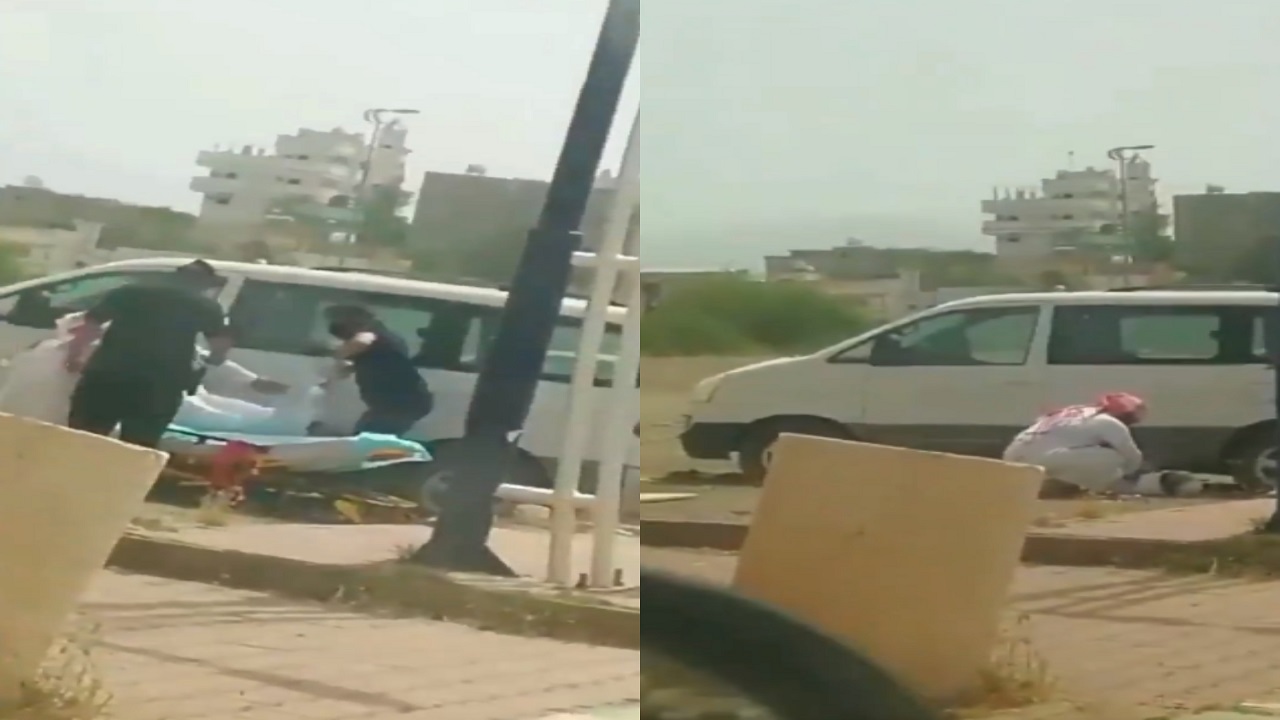 بالفيديو..ردة فعل مواطن تجاه شخص مريض سقط بالشارع