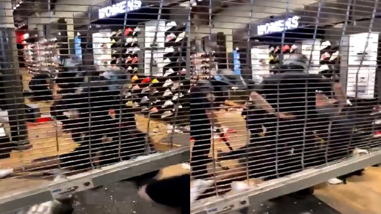 بالفيديو.. لص يسرق أحذية من محل بنيويورك والشرطة تنهال عليه بالهراوات