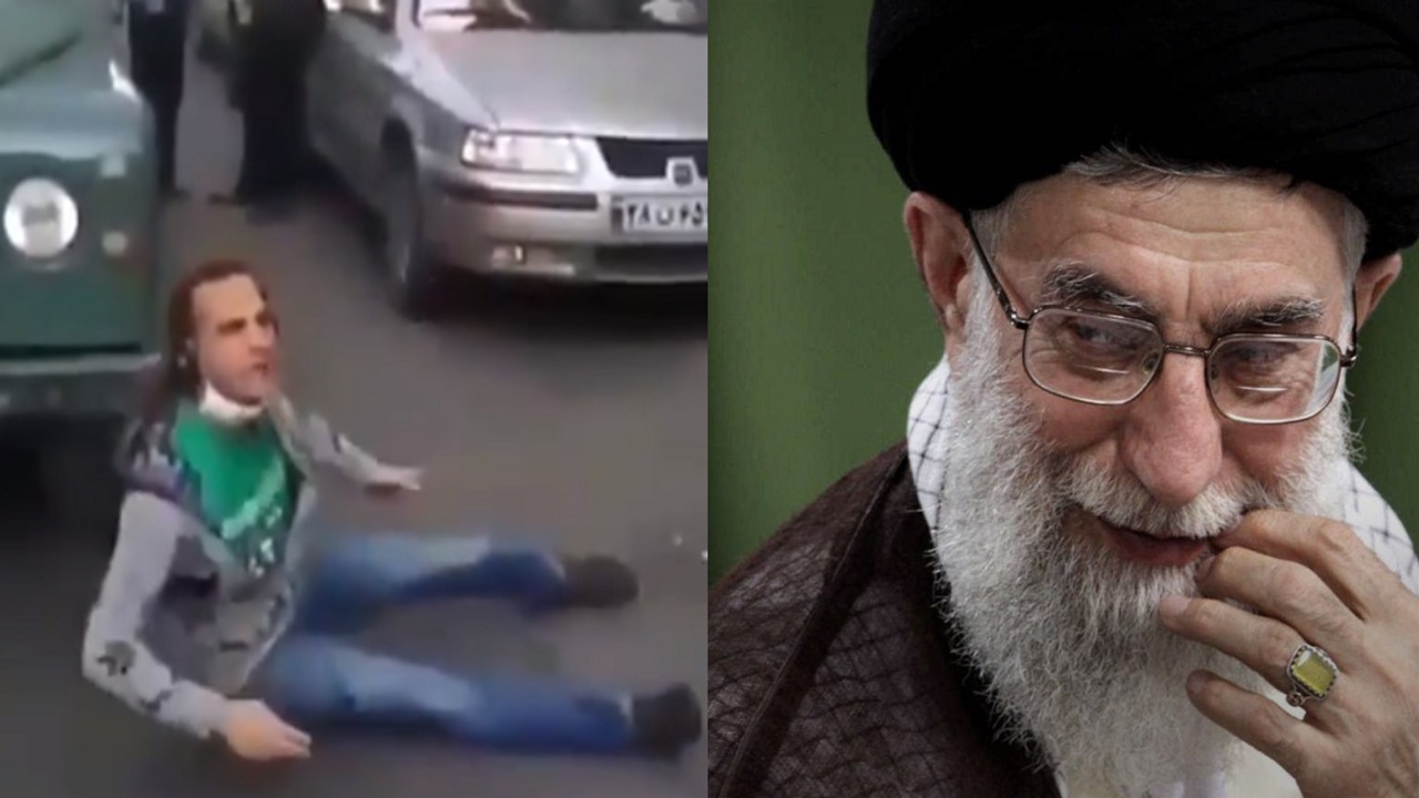 بالفيديو..إيراني يحاول الانتحار إلى خامنئي: &#8221; تنهبون البلاد منذ 40 عاما &#8220;