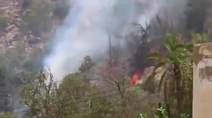 بالفيديو.. الدفاع المدني يباشر حريق في جبل ضرم