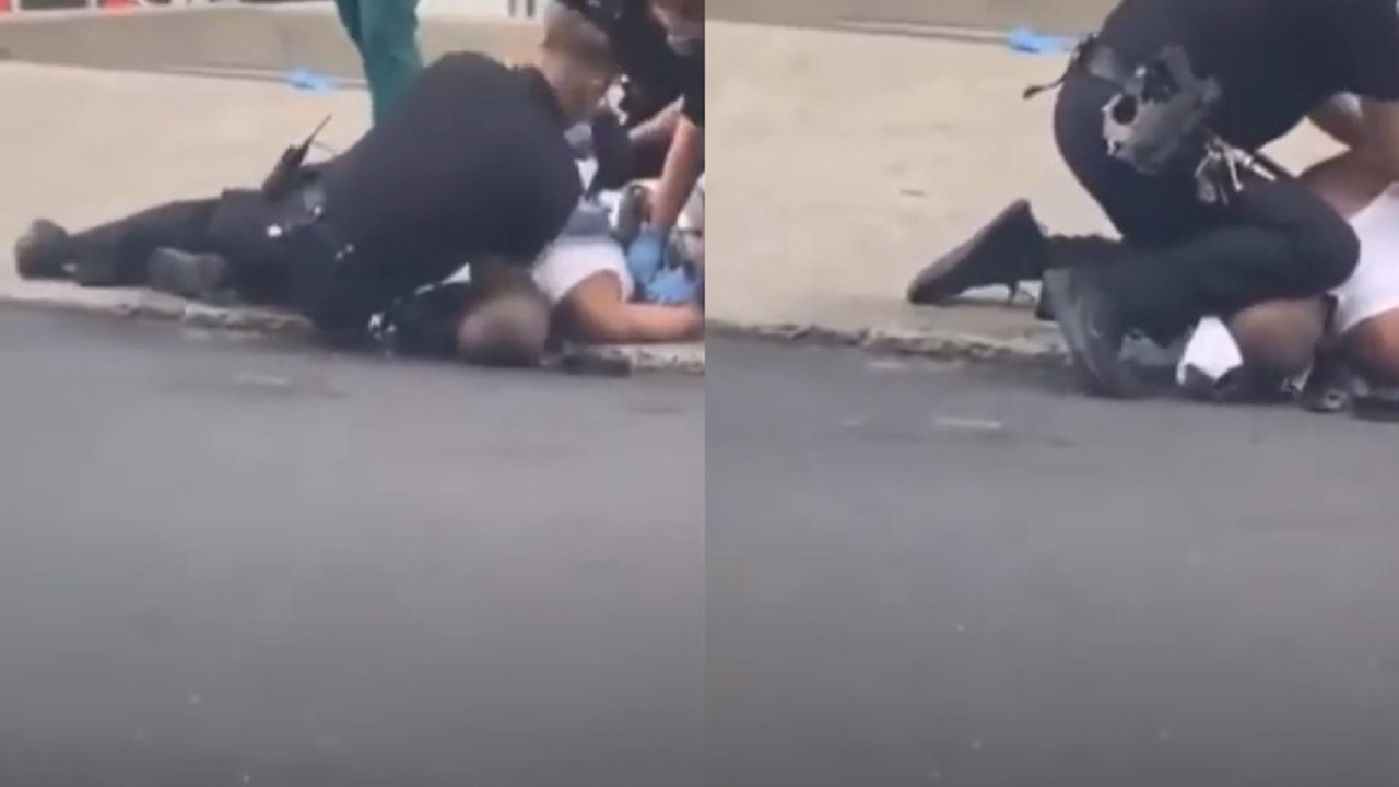 بالفيديو.. شرطي أمريكي يضغط على رقبة شاب من أصل إفريقي مجددا