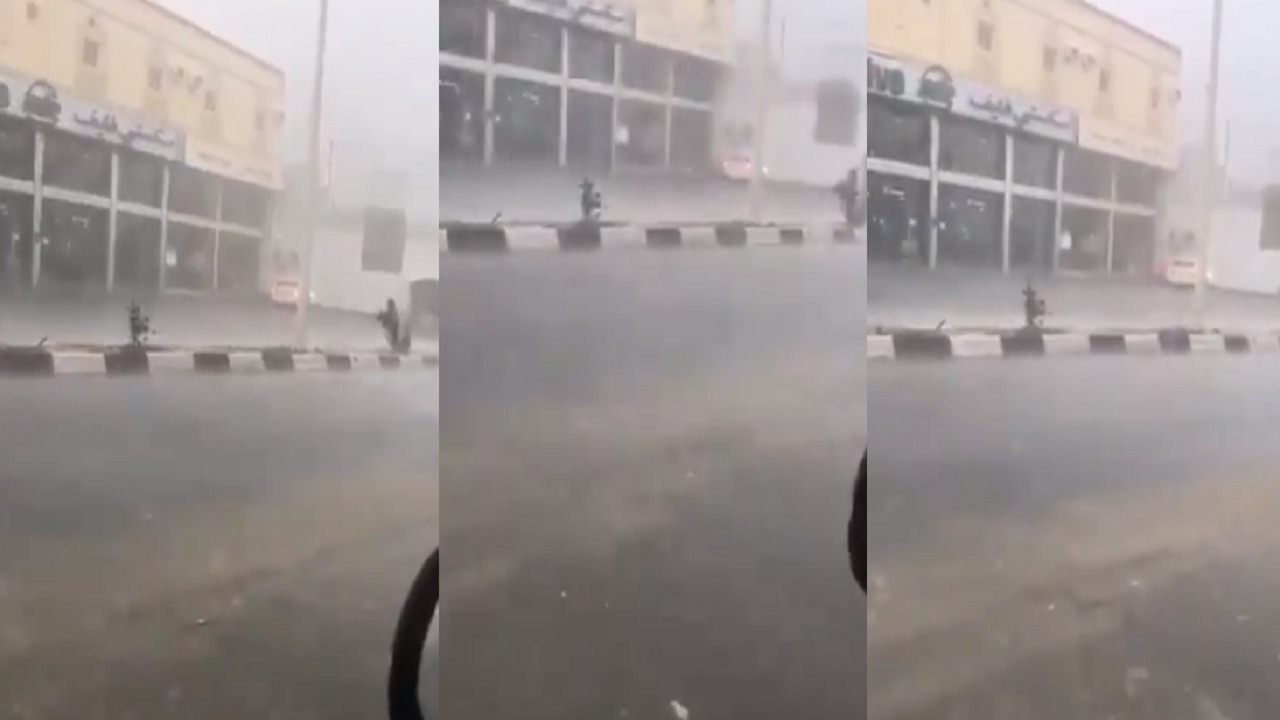 بالفيديو.. هطول الأمطار الغزيرة على الباحة