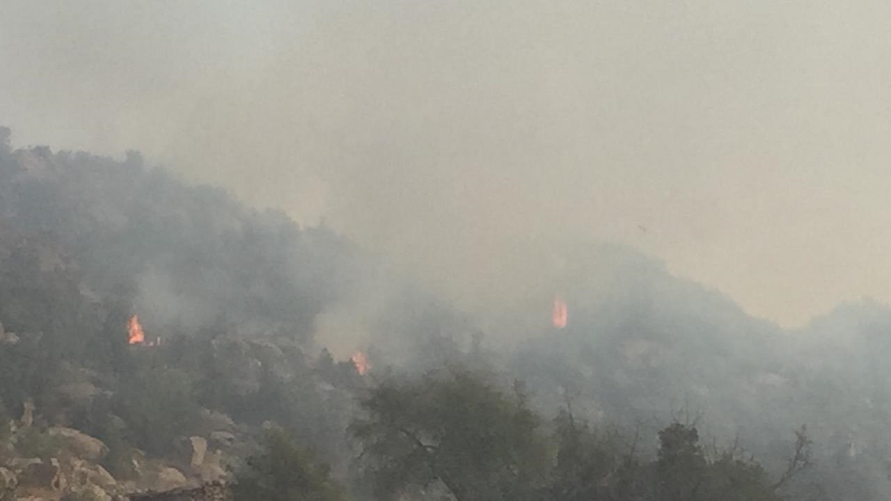 مدني محايل عسير يخمد حريقاً في جبل ضرم بعد إستمراره لمدة 3 أيام (صور)