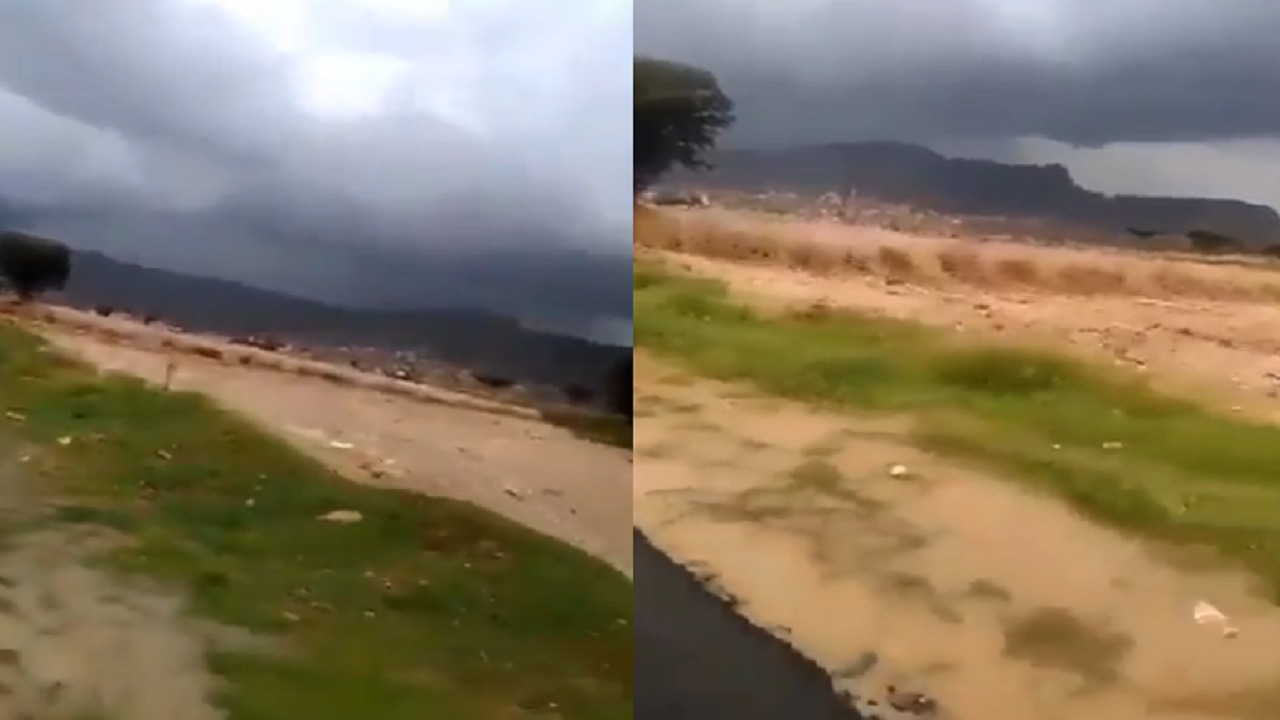 بالفيديو.. سرعة اندفاع السيول بعد انفجار سد الرونة باليمن