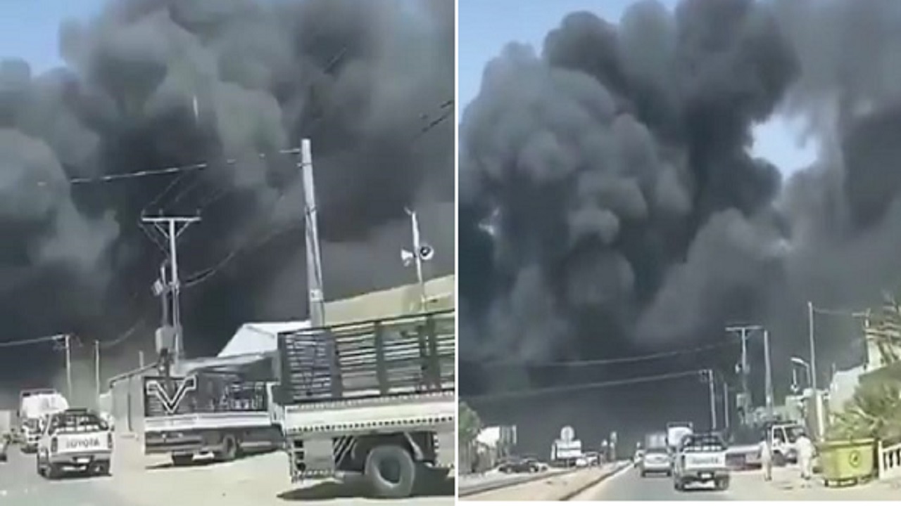 بالفيديو.. اندلاع حريق ضخم شرق الرياض