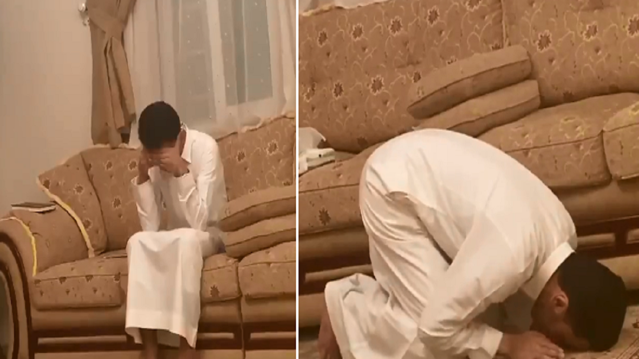 فيديو لشاب يبكي فرحا بعد إتمامه حفظ القرآن الكريم يتصدر الترند