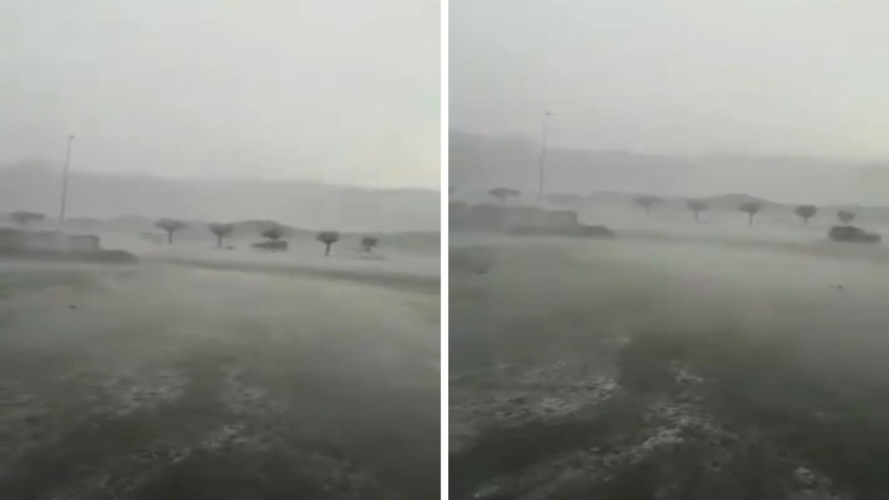 بالفيديو.. أمطار غزيرة تسود أجواء مكة المكرمة