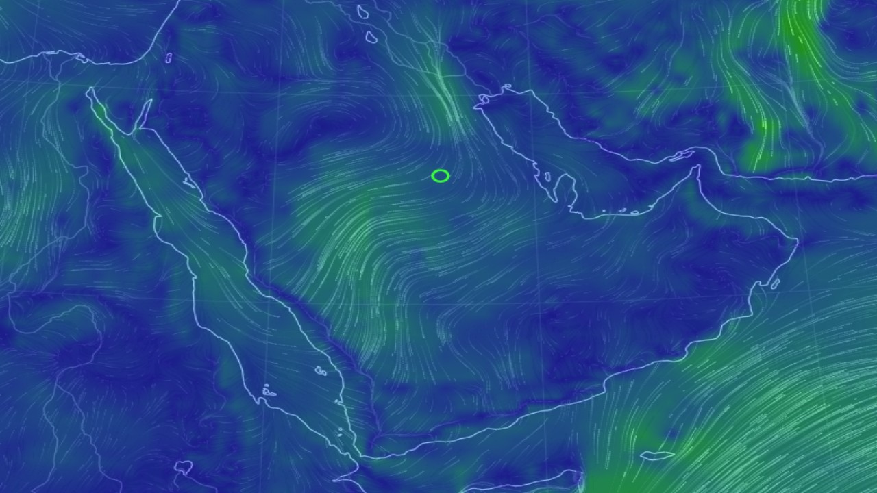 «المسند»‏: استمرار الرياح المثيرة للغبار على الشمال الشرقي بالمملكة