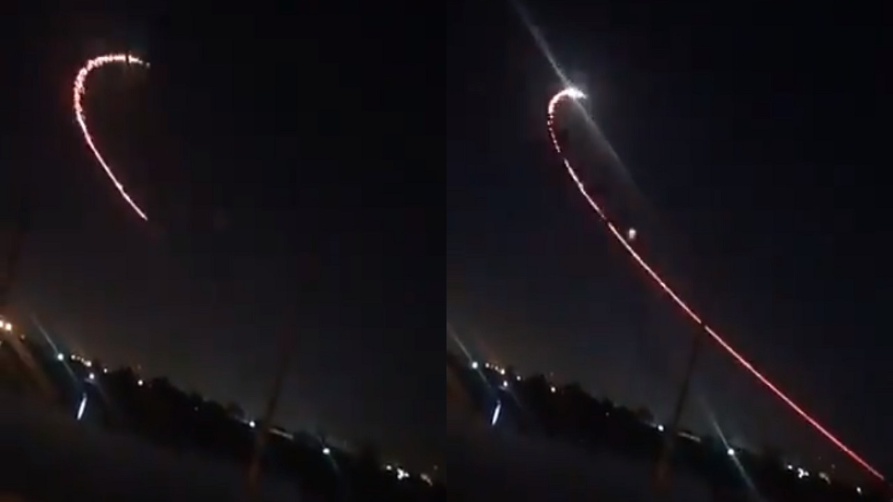 بالفيديو..لحظة التصدي لصاروخ أطلق على السفارة الأمريكية ببغداد بنظام C-RAM