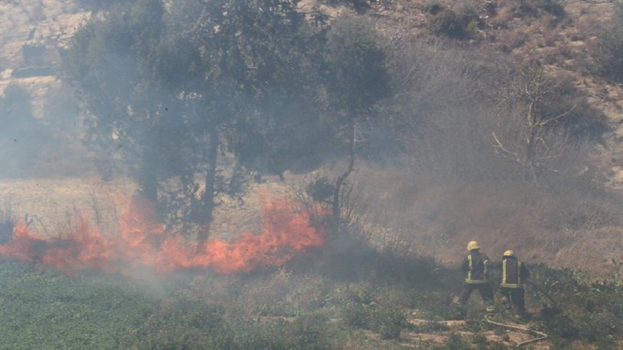 اندلاع حريق في منطقة مكسوة بالأشجار في جبل &#8221; فران &#8220;