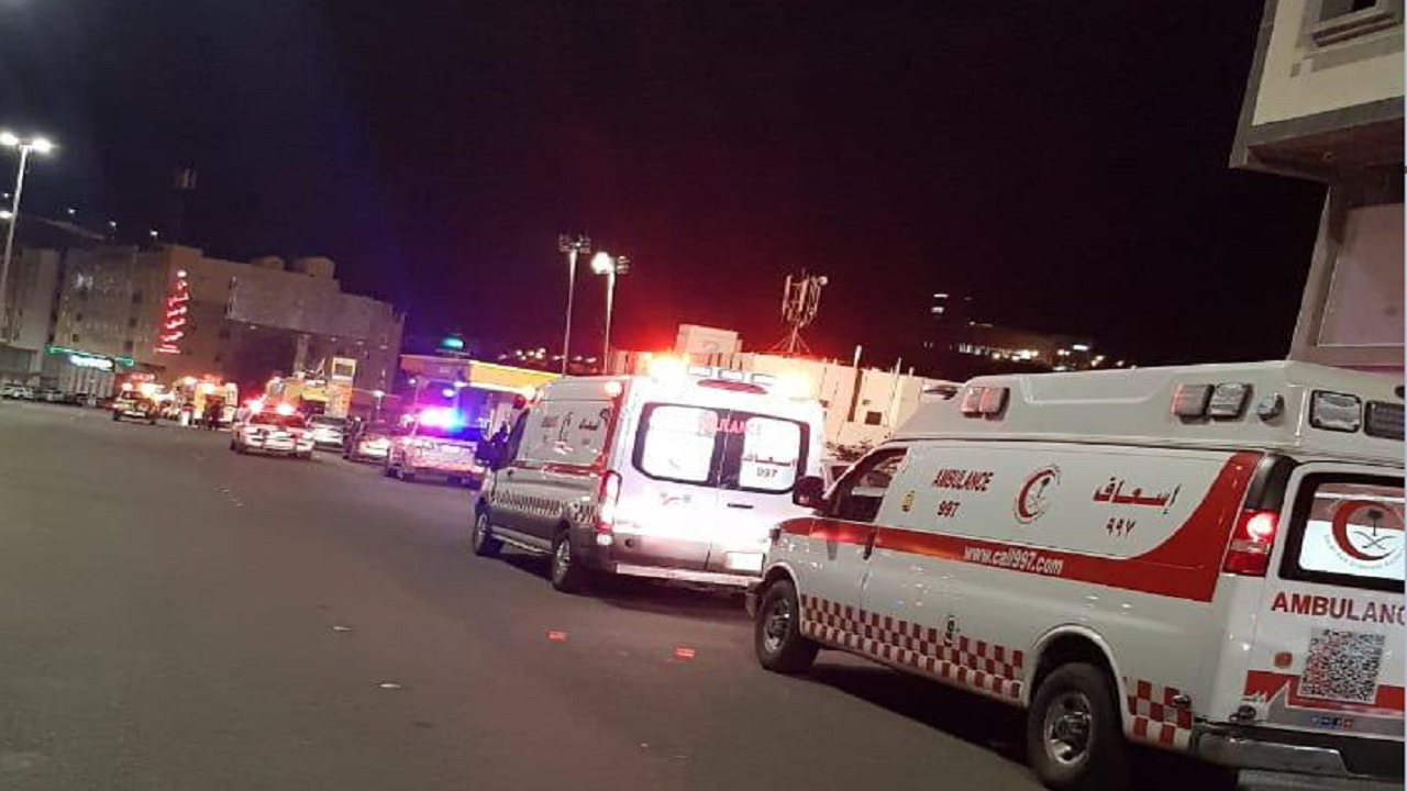 وفاتان و4 إصابات في حادث حريق محطة وقود بالباحة