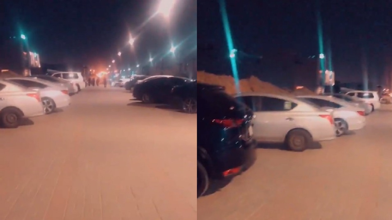 بالفيديو.. مركبات مخالفة تقف على رصيف المشاة