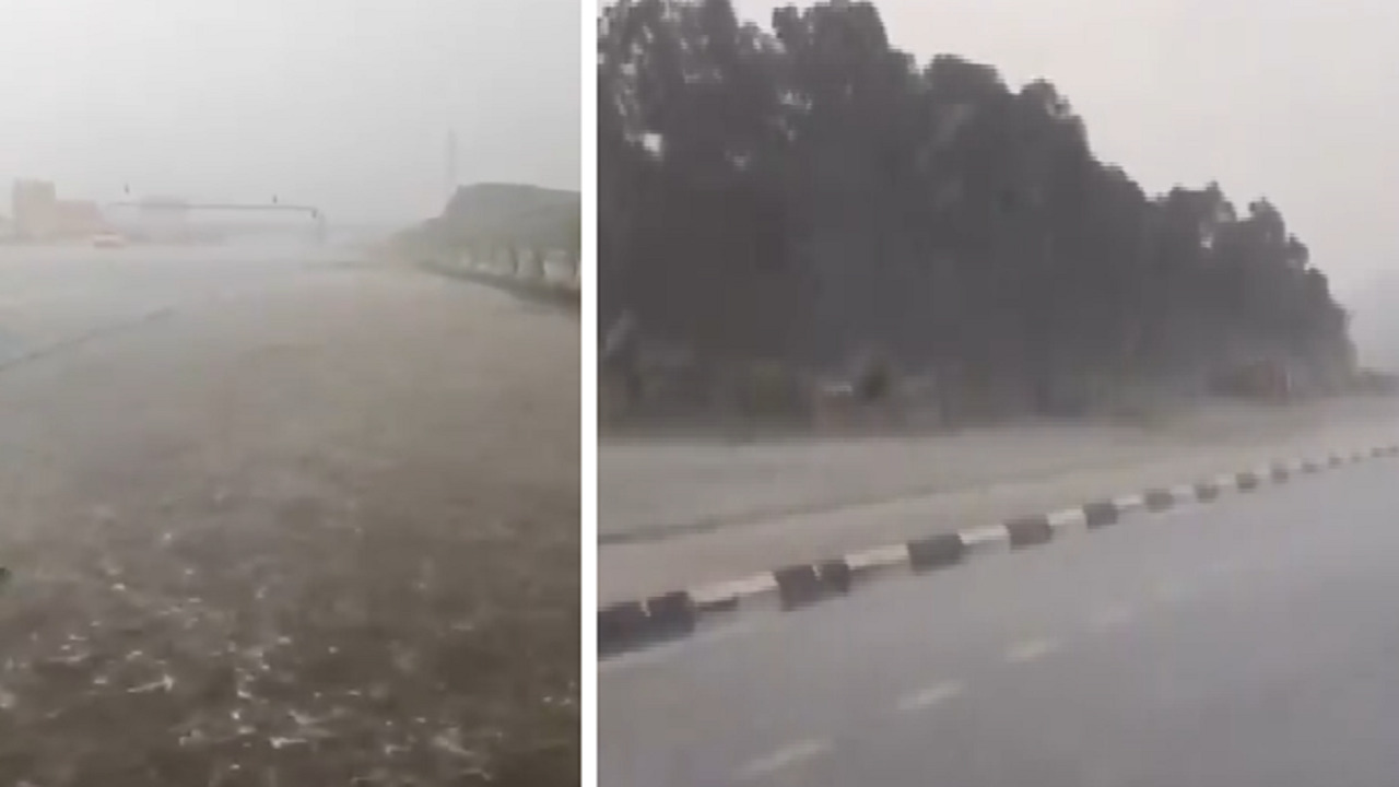 بالفيديو .. أمطار غزيرة وسيول على مشعر عرفات ومكة المكرمة