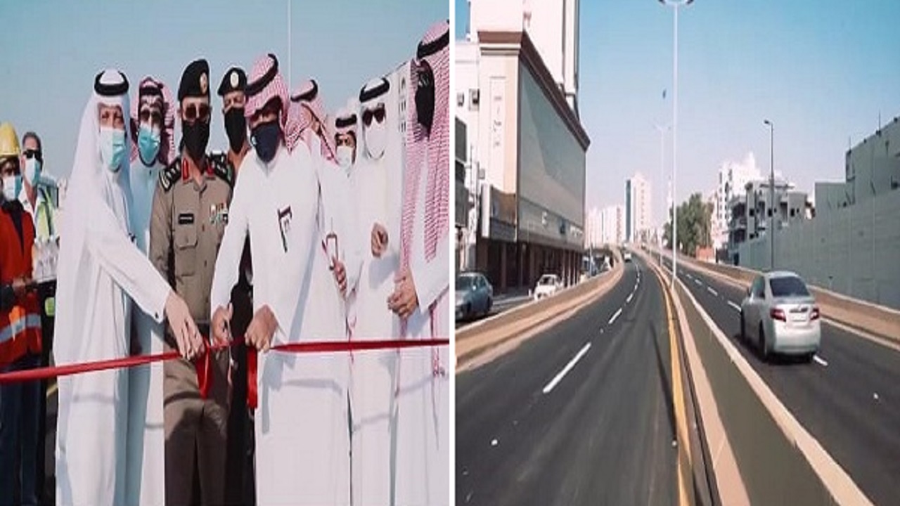 بالفيديو.. افتتاح جسر تقاطع مكة – جدة القديم مع شارع عبد الله عريف