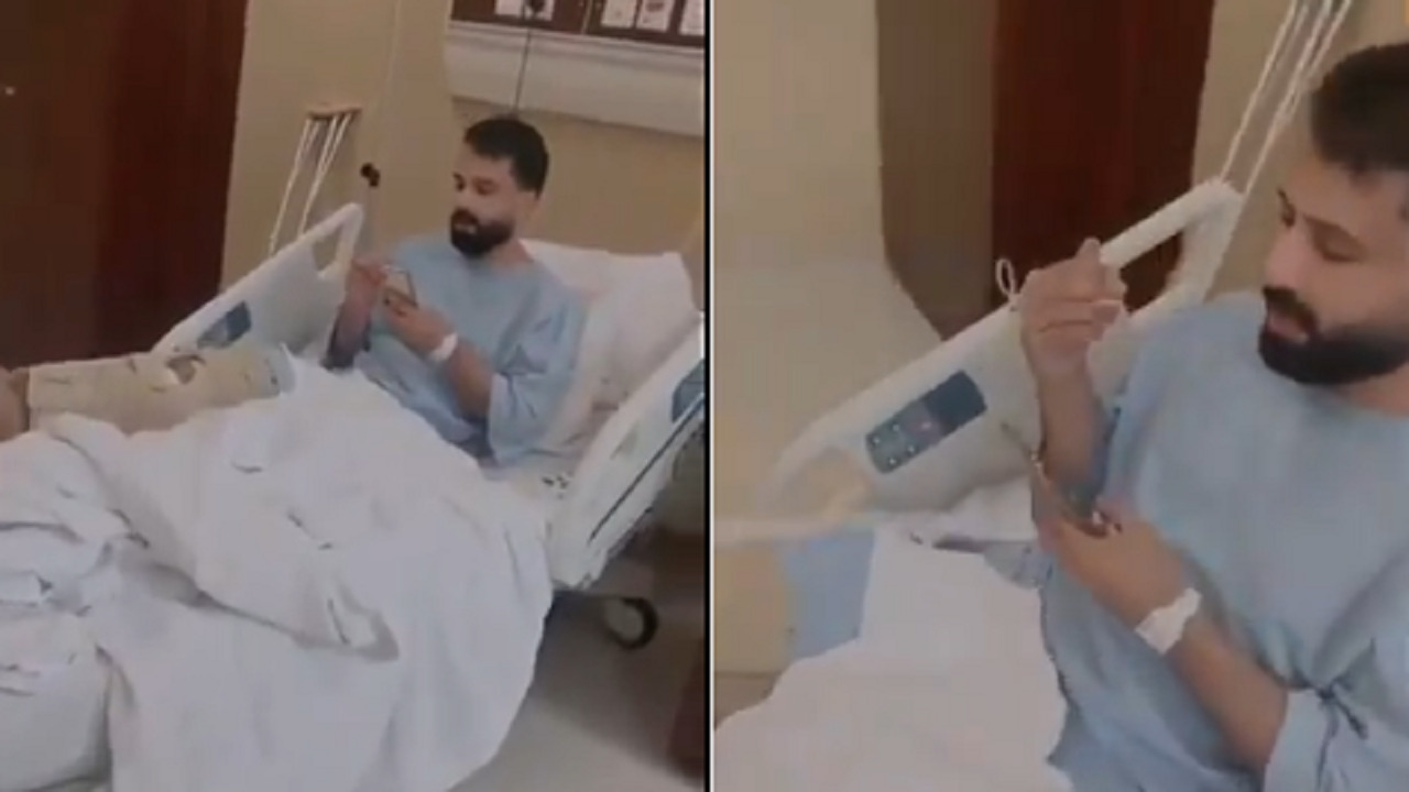 بالفيديو.. معلم في عرعر يواصل شرح الدروس لطلابه عقب إجرائه لعملية جراحية