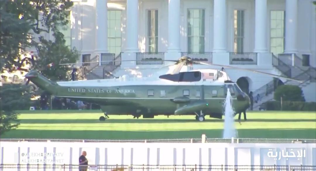فيديو.. لقطات أولية من البيت الأبيض قبل نقل الرئيس الأمريكي إلى مستشفى العسكري