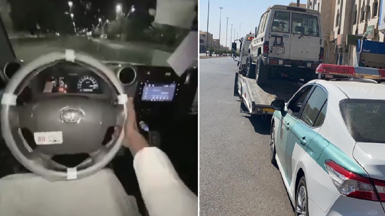 ضبط سائق متهور قاد سيارته بسرعة جنونية في تبوك (فيديو)