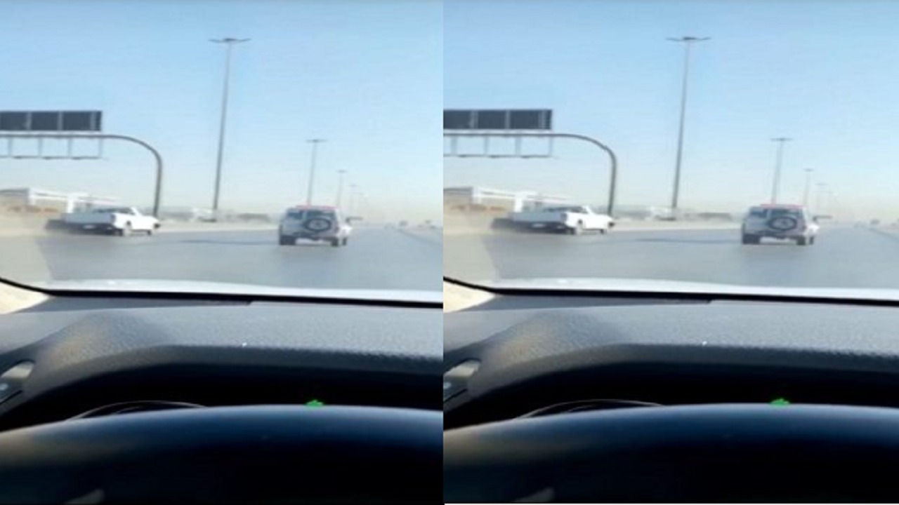 سائق يغمى عليه أثناء قيادة سيارته على طريق بـ &#8220;الرياض&#8221; (فيديو)