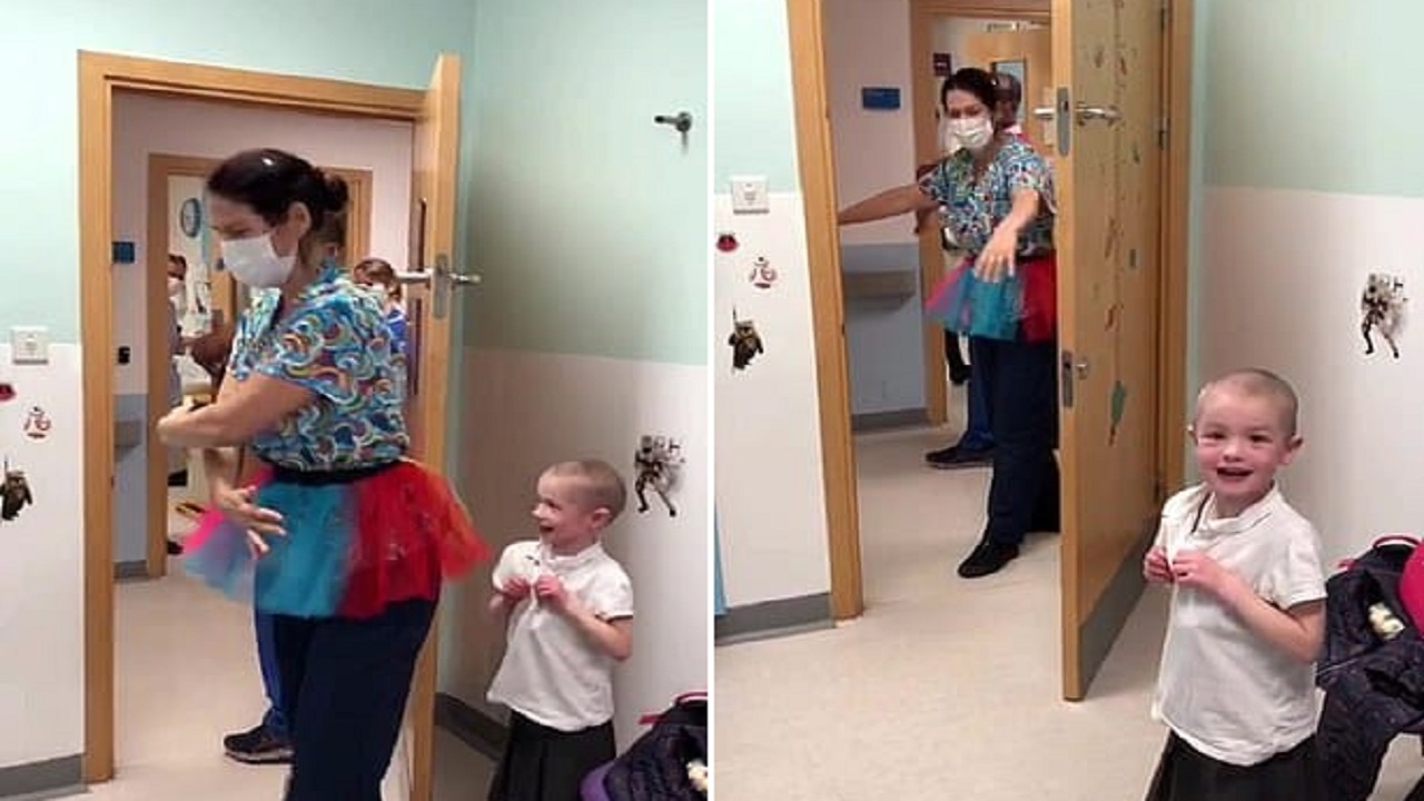 بالفيديو.. طاقم طبي يؤدي رقصة الباليه لإسعاد طفلة مريضة