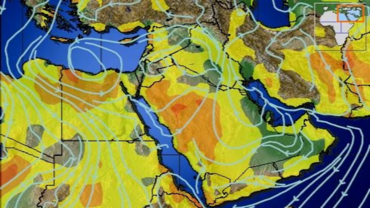 المسند يرسم خريطة توقعاته لطقس اليوم: هطولات متفرقة