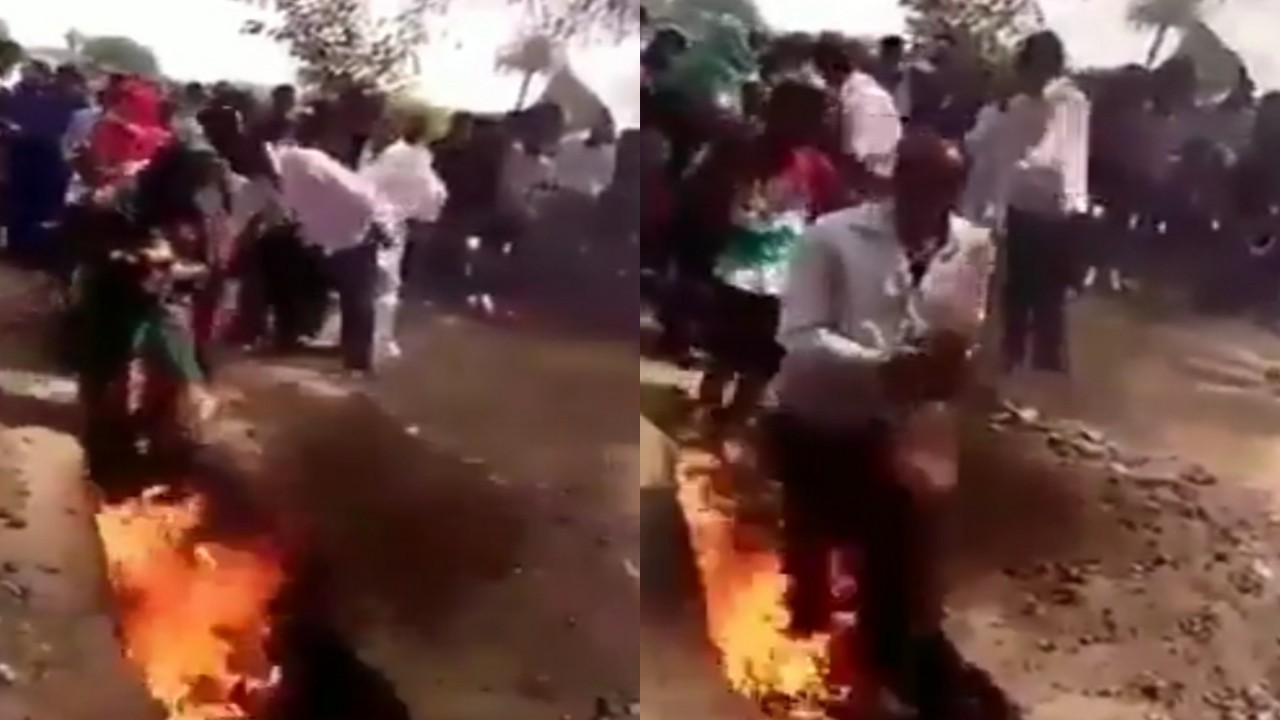 بالفيديو.. أشخاص يسيرون في «النار» للتطهر من الذنوب