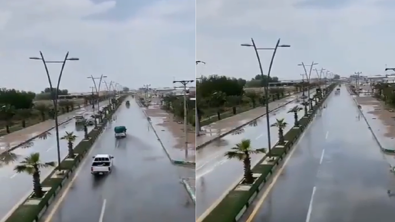 بالفيديو.. أمطار غزيرة على صبيا اليوم