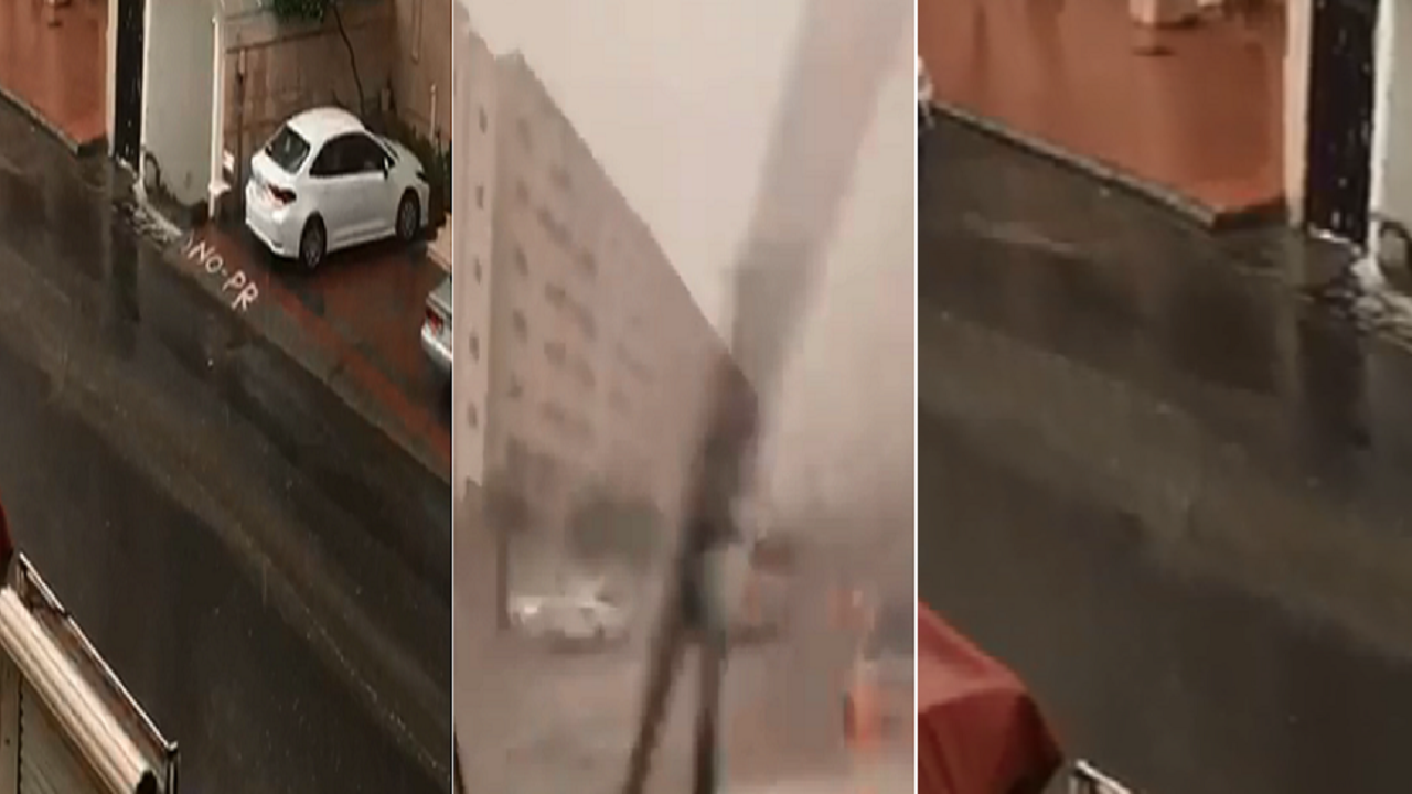 بالفيديو.. أمطار غزيرة على مكة المكرمة