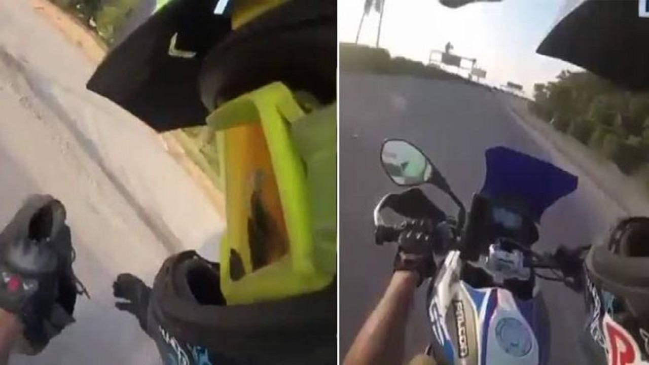 مركبة تصطدم عمدًا في قائد دراجة نارية بشكل مرعب في جدة &#8220;فيديو&#8221;