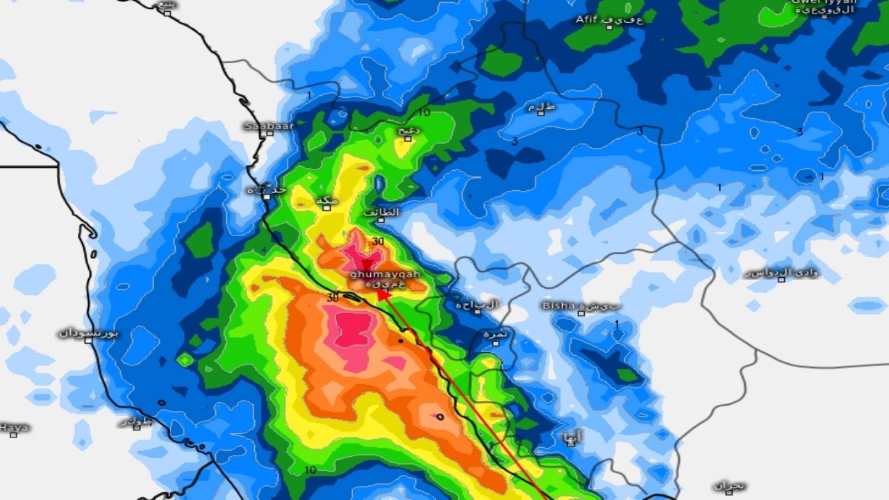 «المسند» : الحالة المطرية سقيا تؤثر بأمطارها على عدة مناطق (صور)