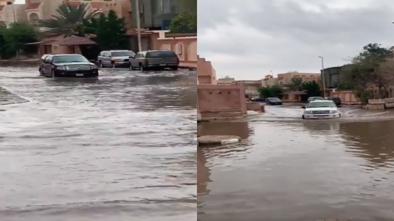 بالفيديو..الأمطار تغرق حي المحمدية والأهالي يطالبون بحل لتصريفها