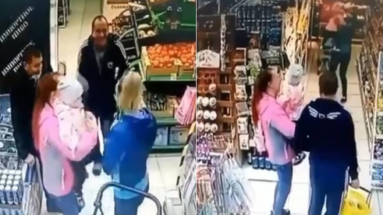 فيديو طريف لأم تخلط بين طفلتها وطفلة أخرى أثناء التسوق