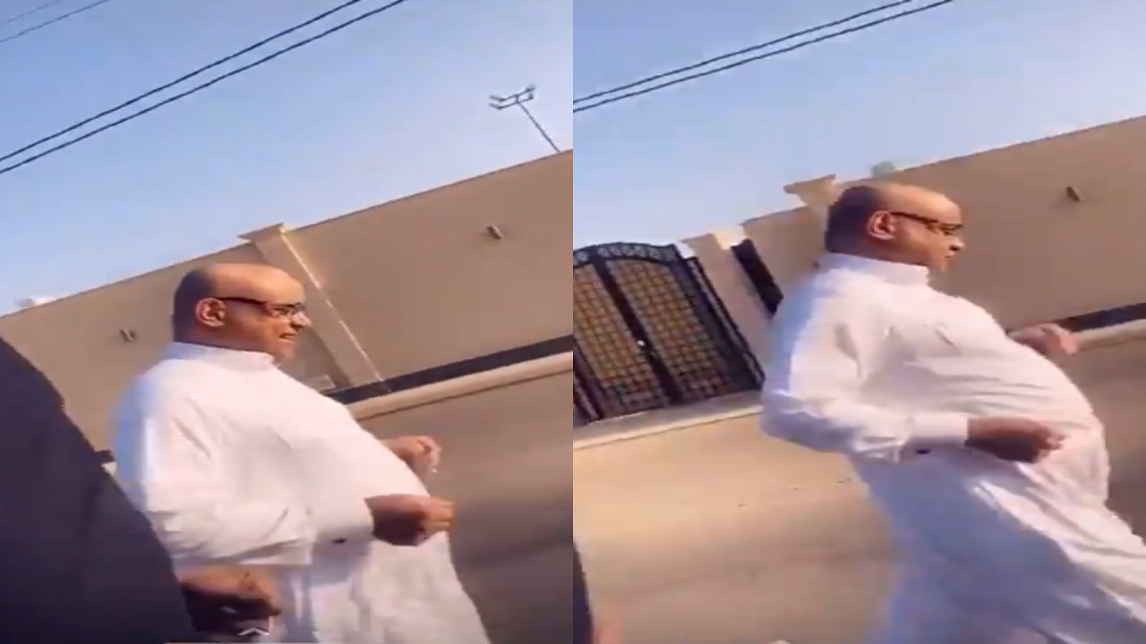 بالفيديو..سعود الصرامي يهرول بالثوب في الشارع