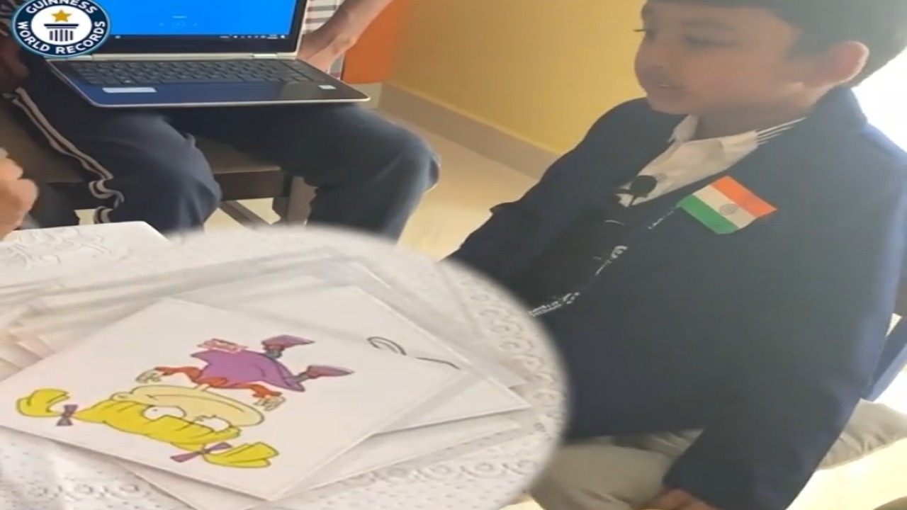 بالفيديو.. طفل يحطم رقمًا قياسيًا بموسوعة غينيس في الشخصيات الكرتونية