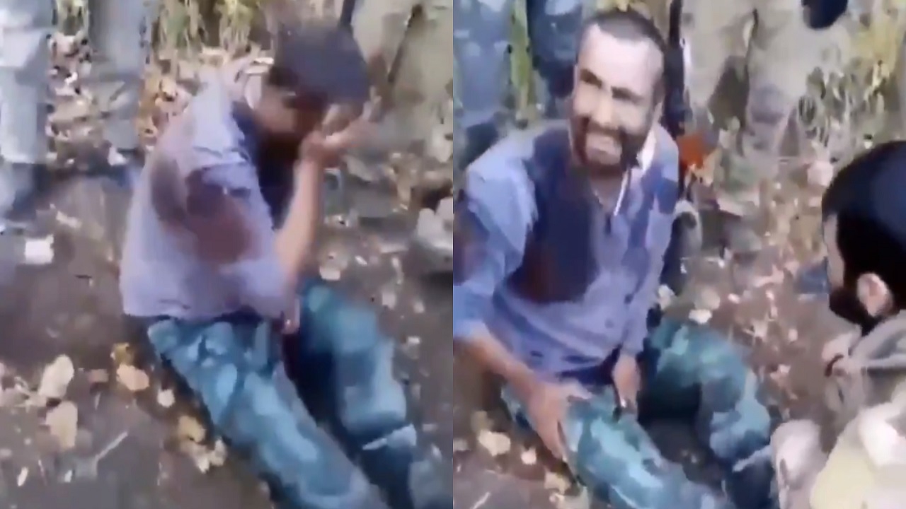 بالفيديو..مرتزق سوري يقع في أيدي الأرمن يبكي ويسب أردوغان