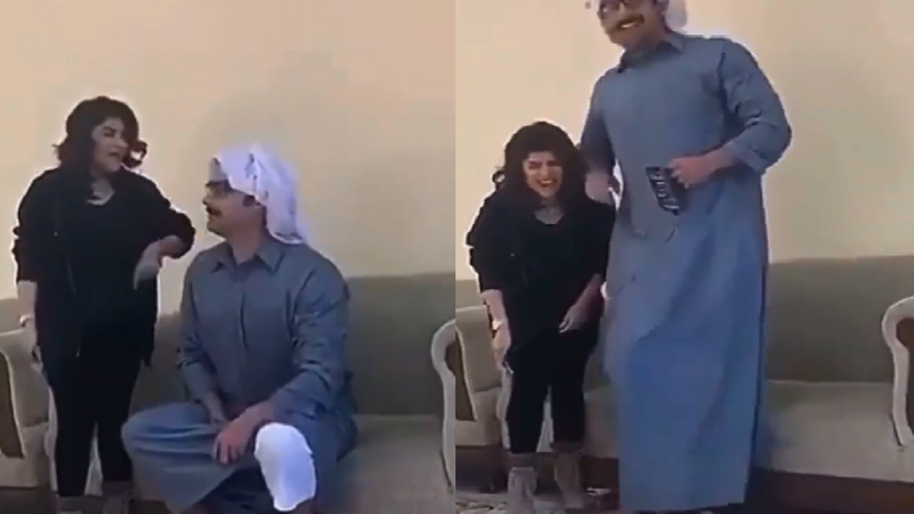 بالفيديو.. حسين المهدي يستعرض بطريقة طريفة طوله بجوار غدير السبتي