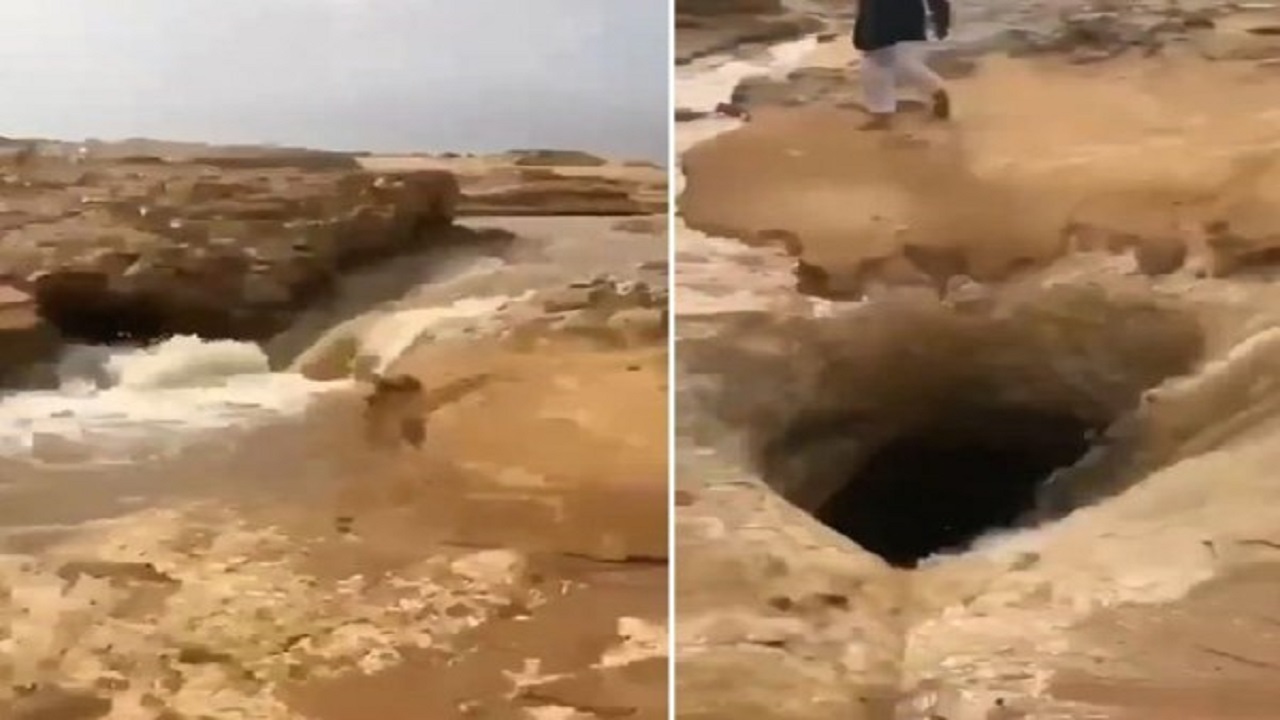 بالفيديو.. تحذيرات من ظهور آبار قديمة وخفوس بسبب الأمطار
