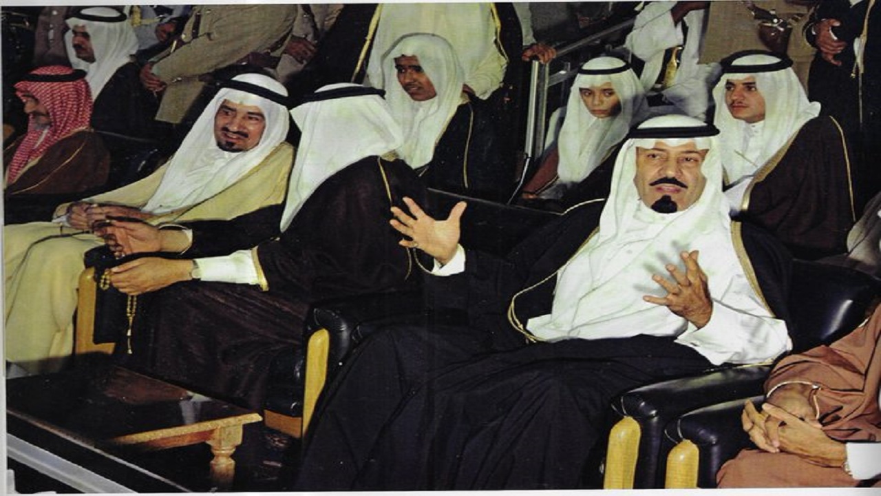 صورة نادرة للملك عبدالله في إحدى المناسبات بالرياض