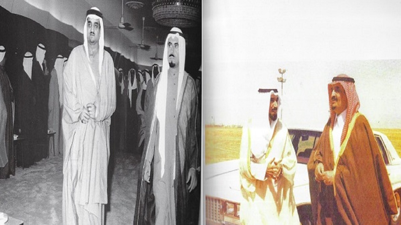 صورتان نادرتان بينهما عشرين عام للملك فهد والشيخ جابر الصباح