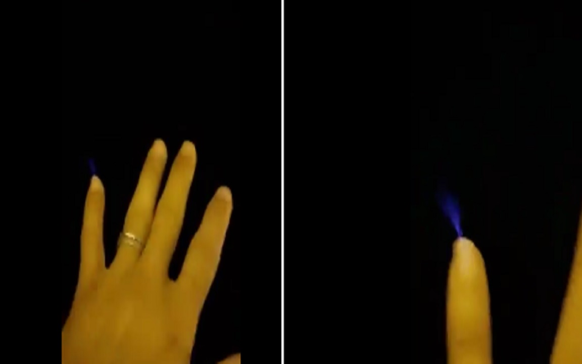 بالفيديو.. &#8220;المسند&#8221; يكشف سبب خروج ضوء مشتعل من إصبع أحد الأشخاص على شاطئ الوجه