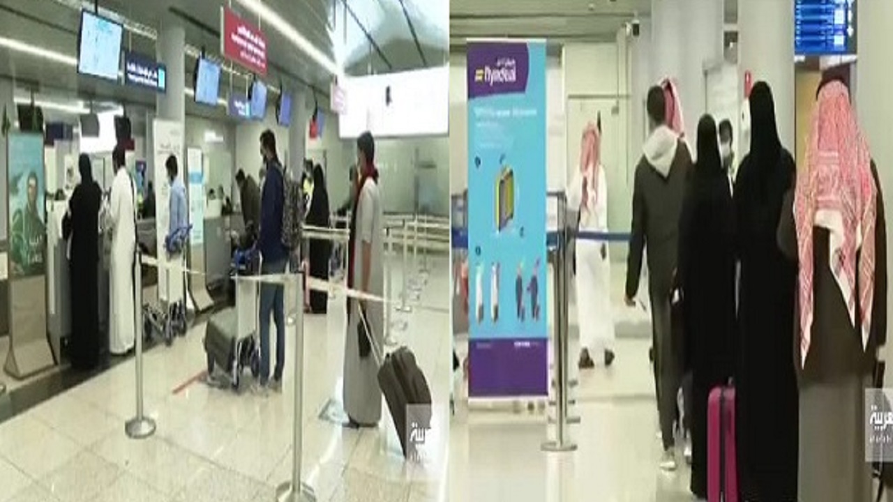 بالفيديو.. حركة طبيعية في مطار أبها واستمرار رحلات المسافرين بعد الهجوم الحوثي