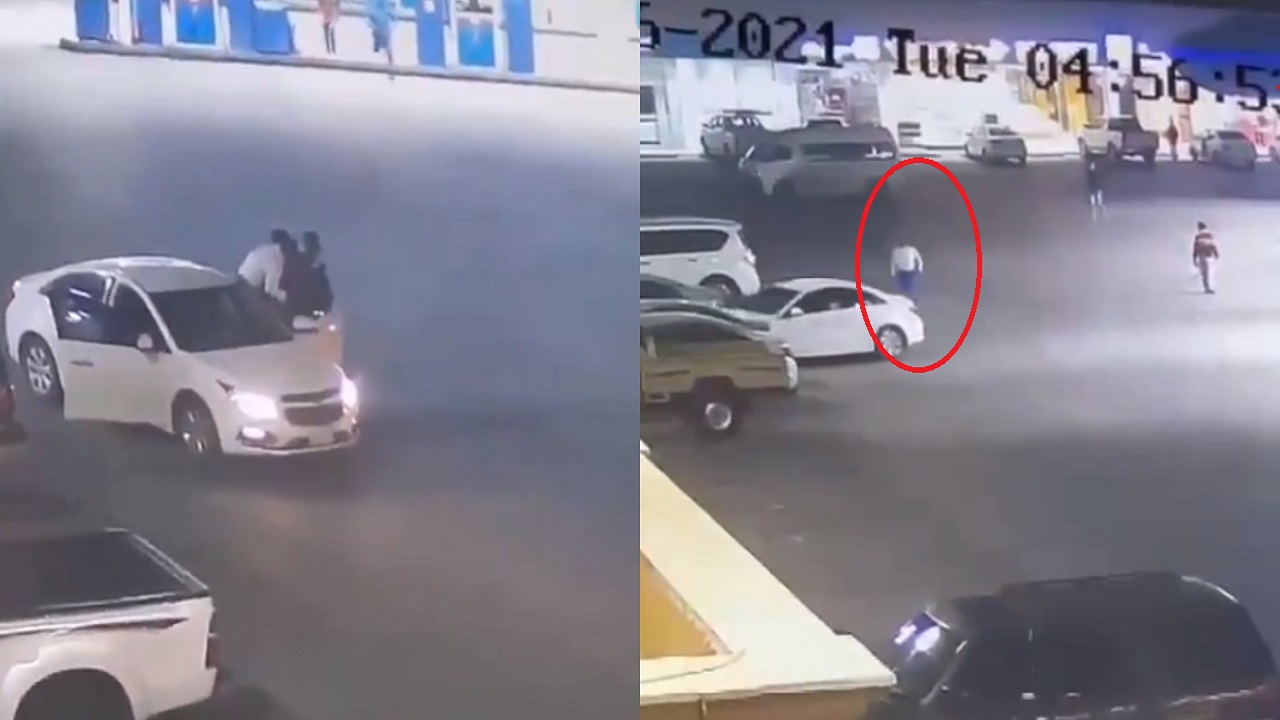 بالفيديو.. شاب يحبط سرقة سيارة بالرياض