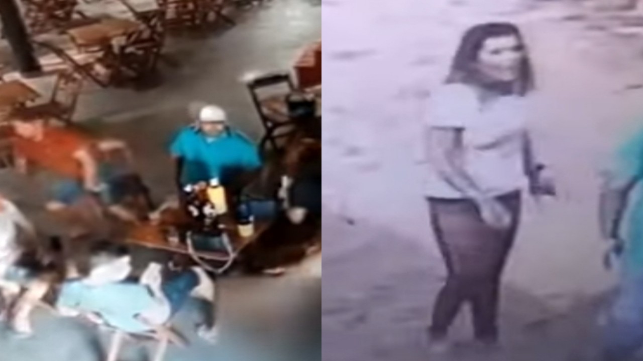 بالفيديو.. لحظة قتل امرأة لفتاة ضبطتها تجلس مع زوجها في مقهى