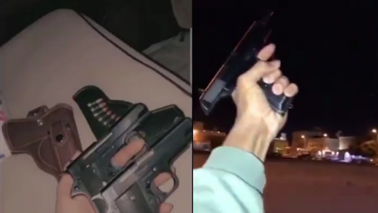 بالفيديو.. شخص يتباهى بحيازة أسلحة نارية وبإطلاق النار داخل حي سكني بالرياض