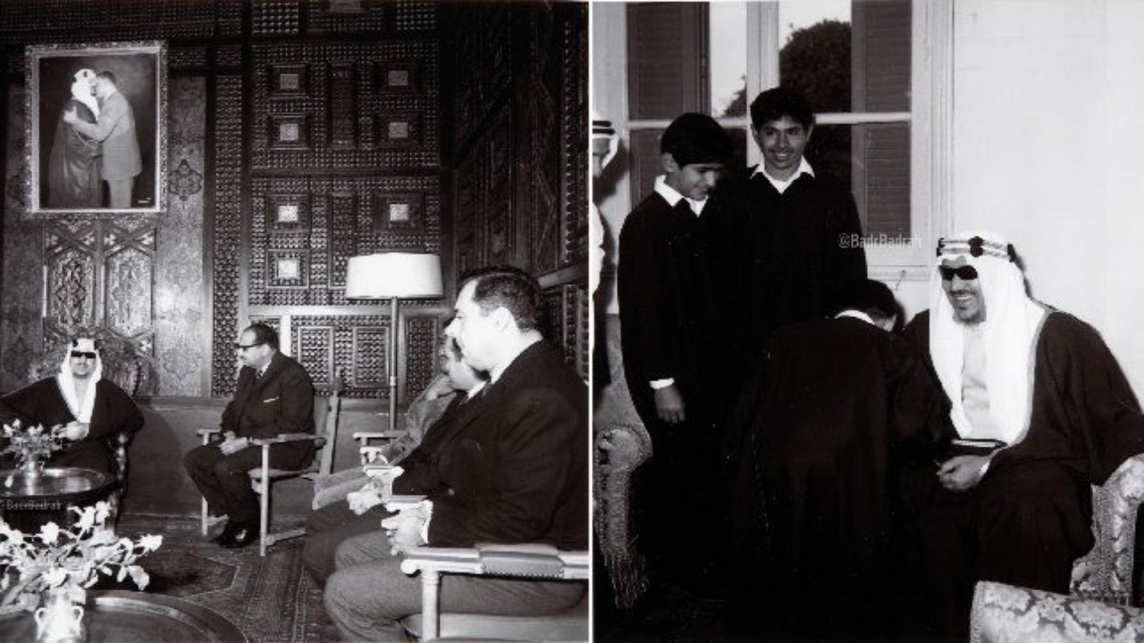 قصة صورتين نادرتين للملك سعود خلال سكنه في مصر  