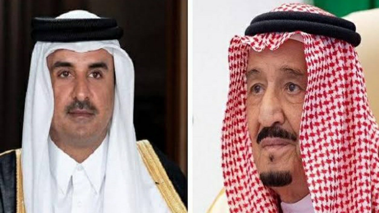 أمير قطر يرسل برقية عاجلة لخادم الحرمين 