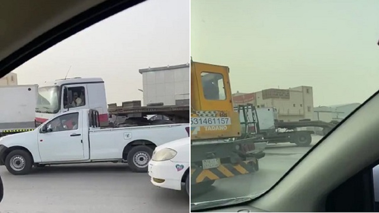 بالفيديو.. مخالفة جسيمة لقائد شاحنة يسير في أوقات المنع بالرياض