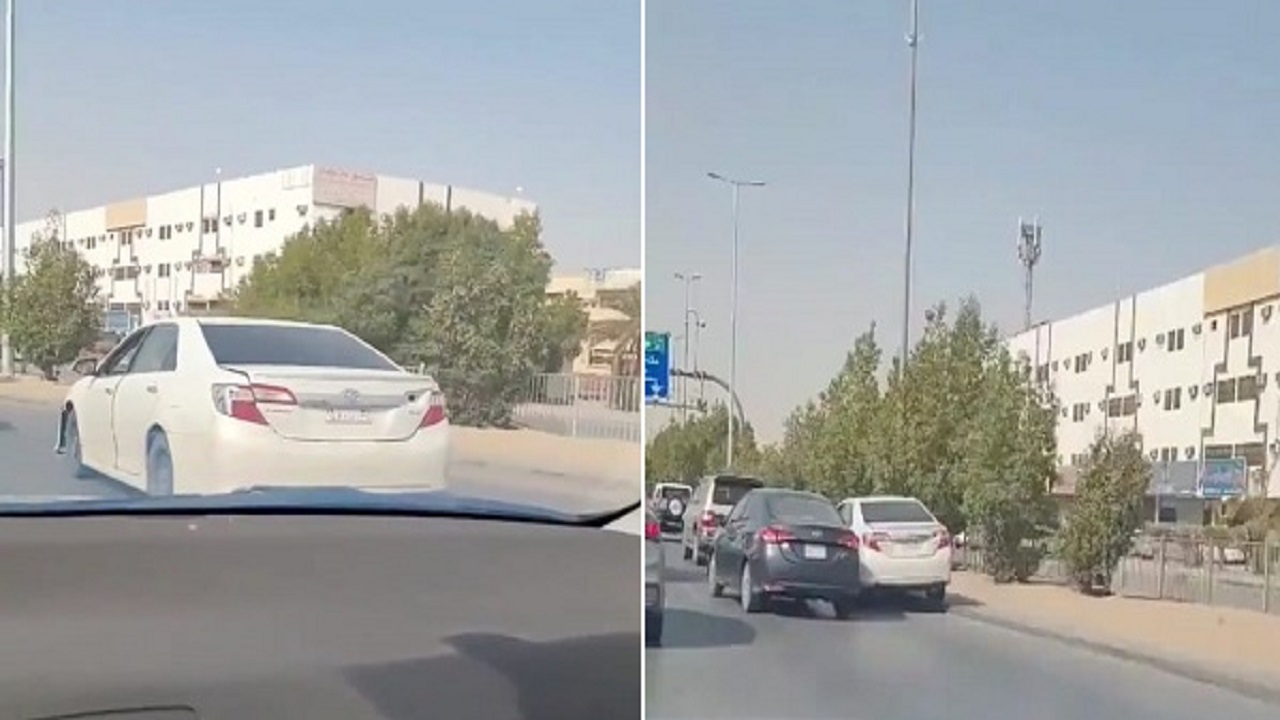 بالفيديو.. قائد مركبة يقود بطريقة غريبة ويعرض الآخرين لخطر الحوادث
