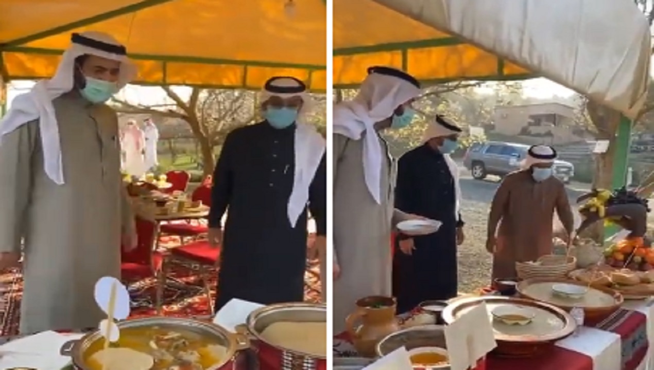 بالفيديو.. مواطن في الباحة يعد بوفيه مفتوح لاستقبال وزير الصحة