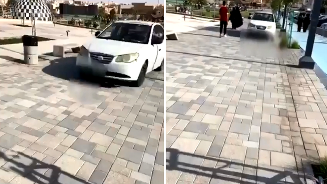 بالفيديو.. رصد قائد مركبة يتجول داخل إحدى الحدائق في الرياض